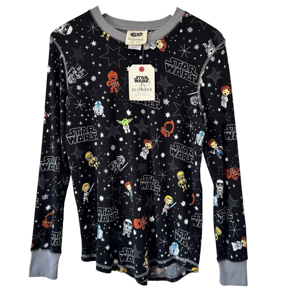 Star Wars Slumber Mens Size M Long Sleeve Top Pajamas Sleepwear Munki Munki NEW